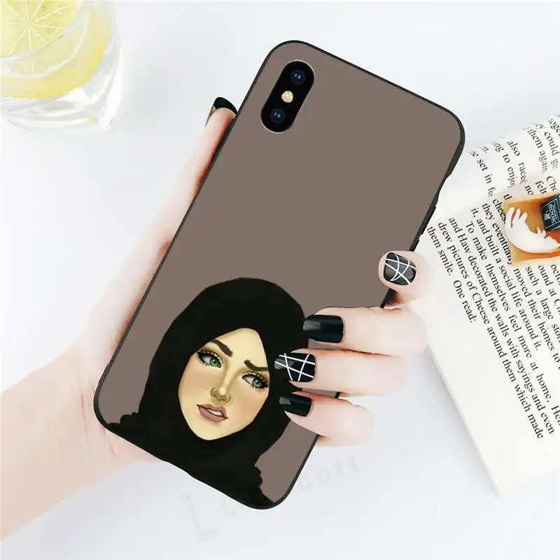 

Arabic Hijab Girl Queen Crown Phone Case for iPhone 11 12 pro XS MAX 8 7 6 6S Plus X 5S SE 2020 XR