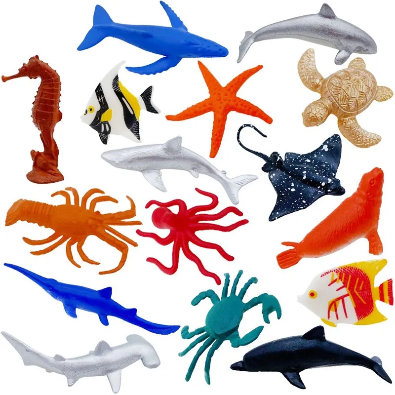 5Pcs/Set Simulation Plastic Ocean Animals Model Sea Creatures Model Sea Marine Animal Figures Educative Toys for Children