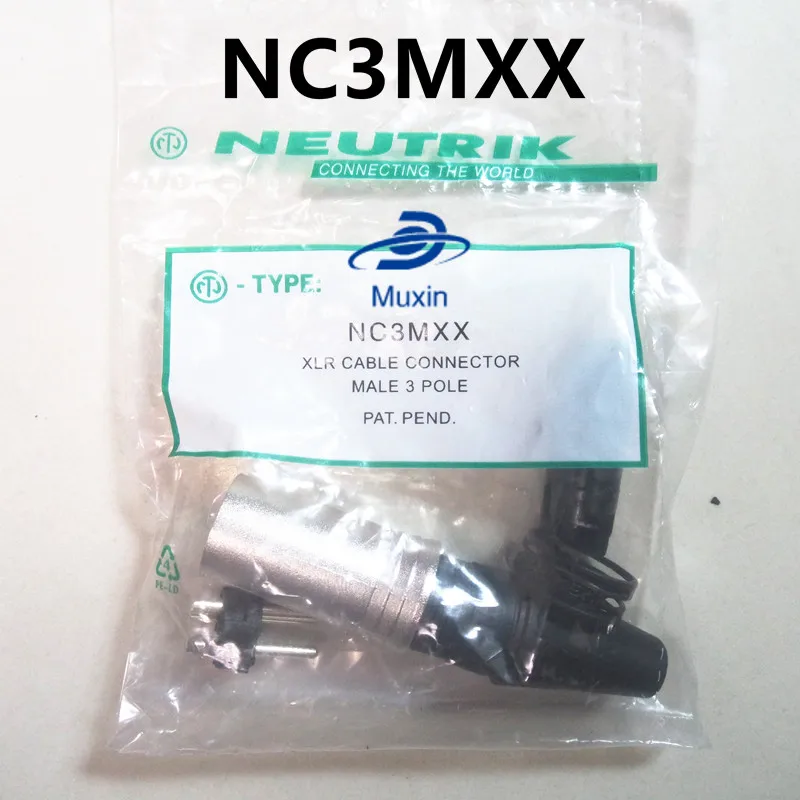 

20PCS/lot original FOR NEUTRIK connector 10PCS NC3MXX & 10PCS NC3FXX Male et femelle Un ensemble 3 Broches XLR Connecteur avec