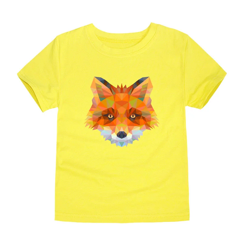 Детская Хлопковая футболка с 3D-принтом лисы летняя для мальчиков рубашки детская