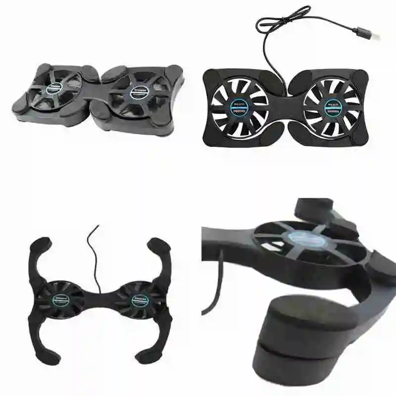 Мини-кулер для ноутбука Octopus Тихая подставка двойные вентиляторы 7-15 дюймов
