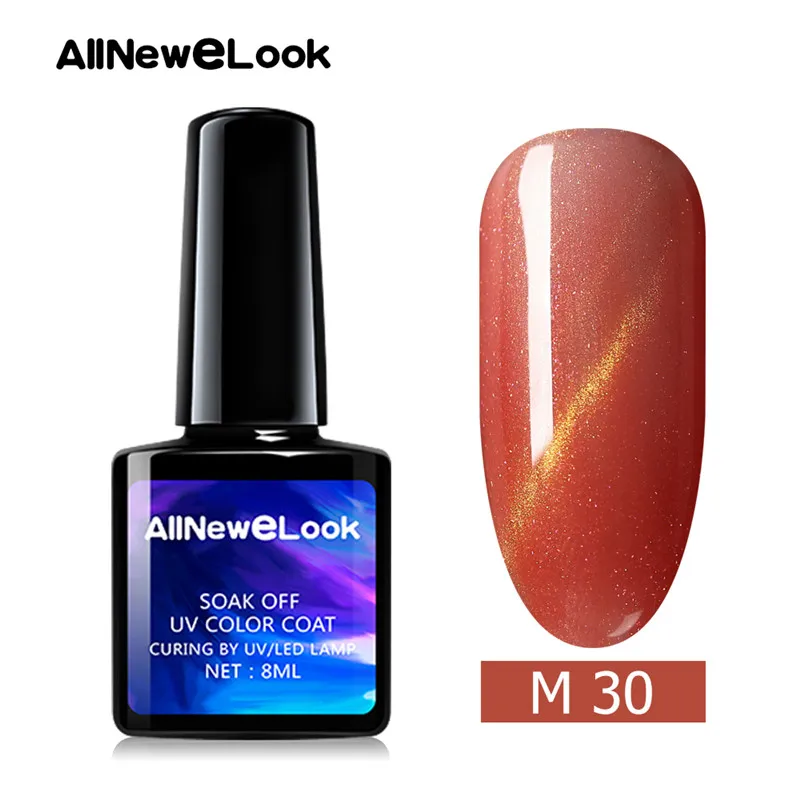 CA030 Allneweook УФ-гель для ногтей Cateye 8 мл Магнитный лазер лак для ногтей клей для ногтей - Цвет: CA030