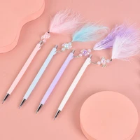 36 pcslot creative candy feather pendant mechanical pencil cute automatic pen stationery gift school office writing supplies