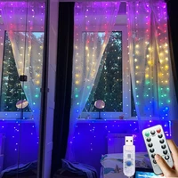 3m rainbow led fairy curtain string light usb garland lamp with remote control for christmas party home window decoration