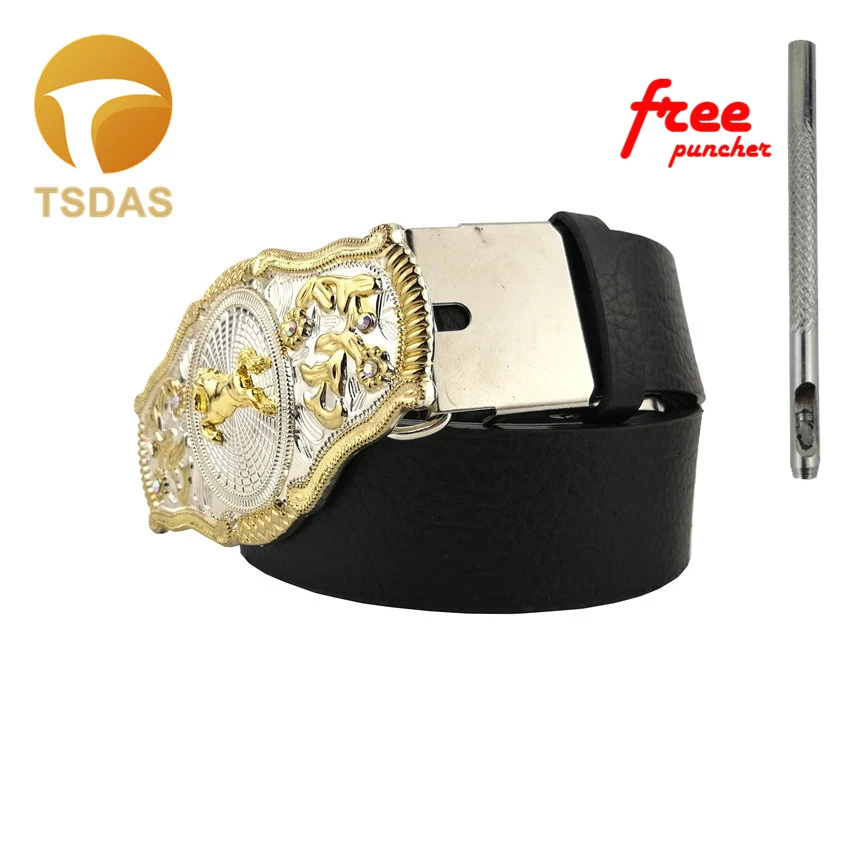 

Luxury Horse Belt Buckle with Gold and Silver Finish Suitable for 3.8-4cm Width Belt