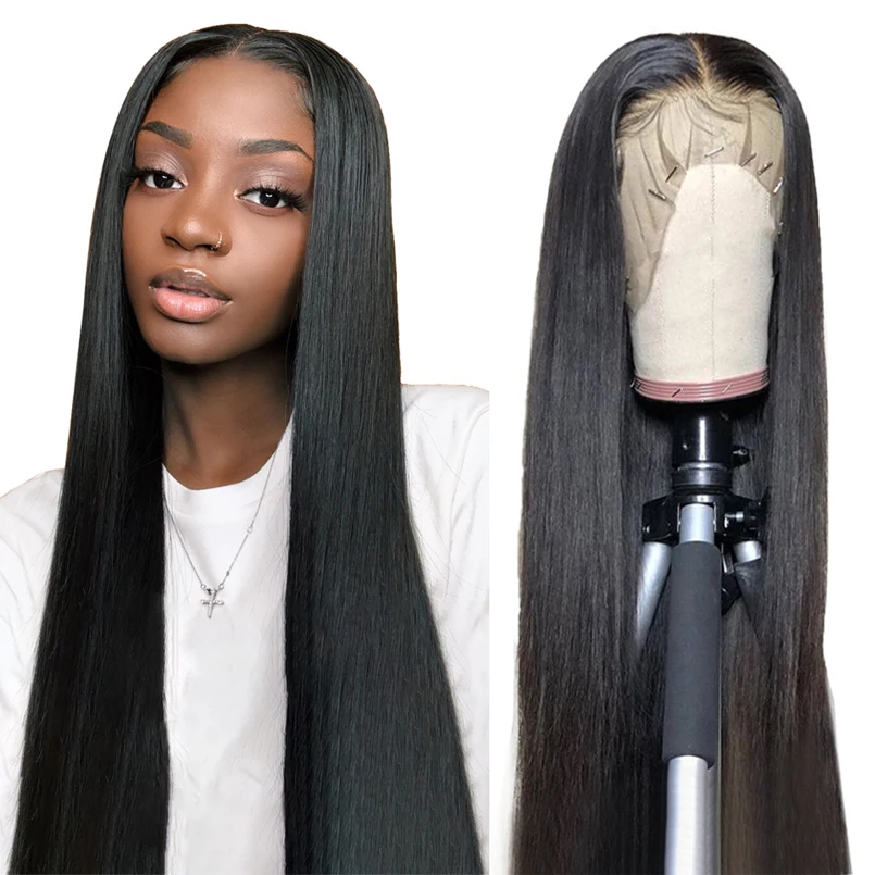 

30 40 Inch HD Transparent Lace Front Human Hair Wig Bone Straight 180% Density Lace Frontal Wigs Brazilian 4x4 5x5 Closure Wig
