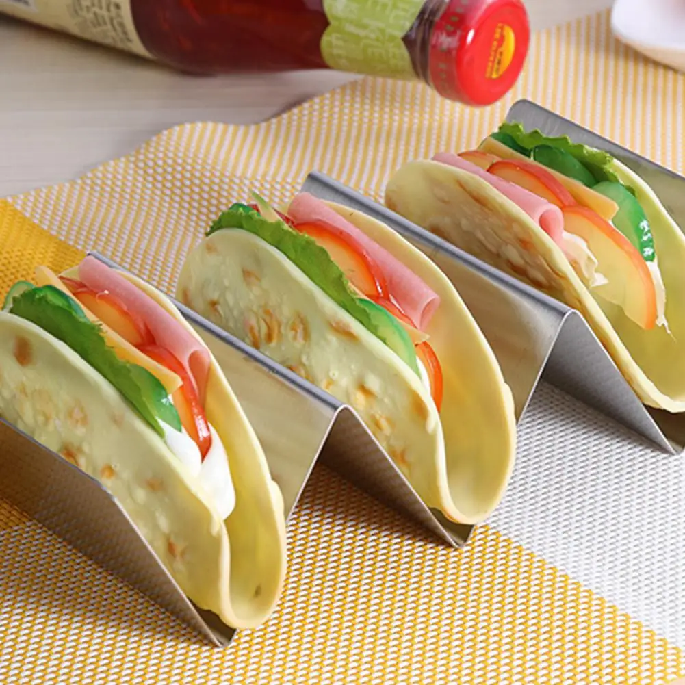 HobbyLane Taco держатель стенд 304 из нержавеющей стали Taco грузовик лоток стиль Taco стойки блинов клип - Цвет: 20x10x5.5cm