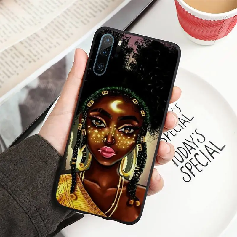 

Black girl Phone Case For Huawei P20 P30 P40 lite Pro P Smart 2019