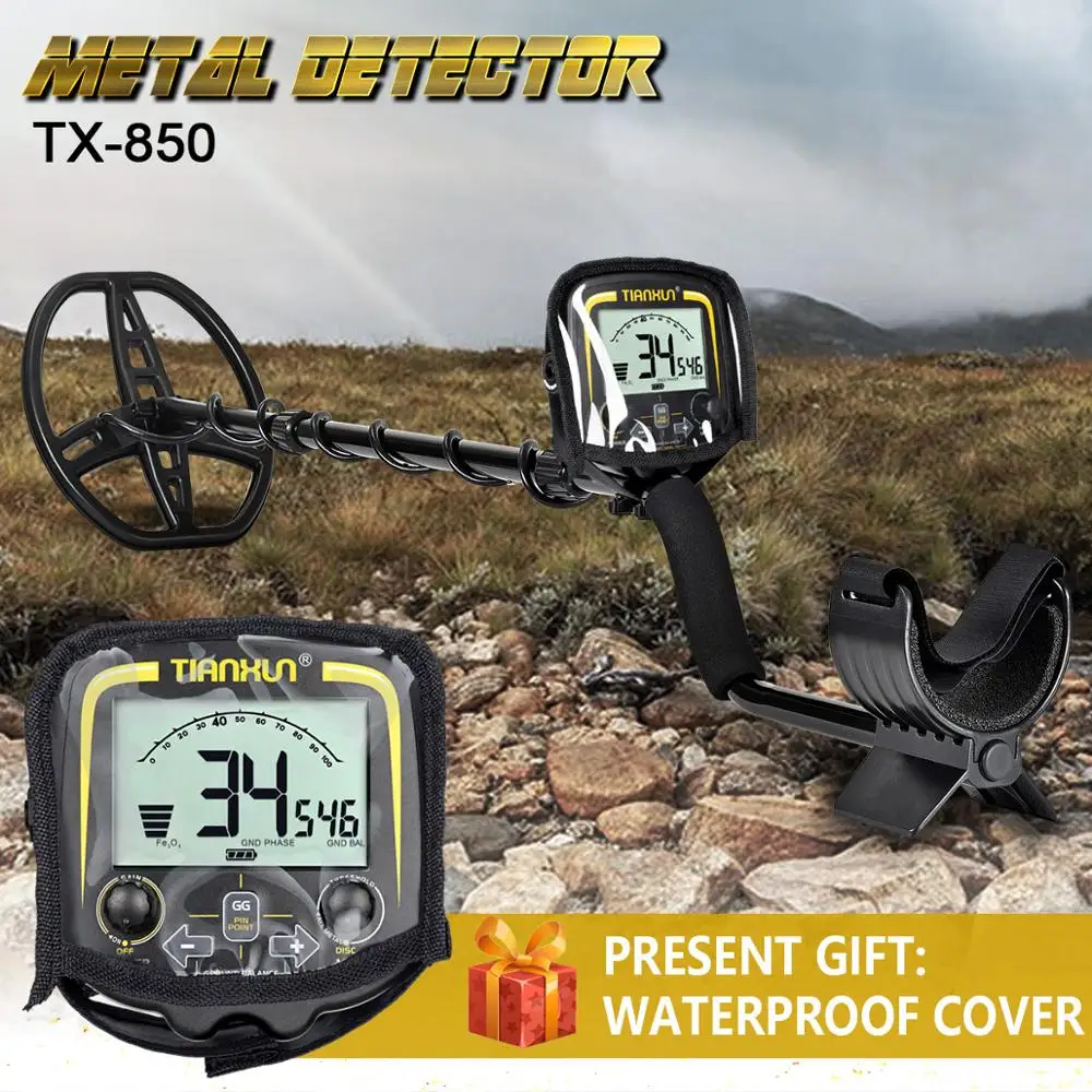 

Underground Metal Detector TX-850 High Sensitivity Metal Hunter Gold Digger Treasure Hunter Depth 2.5m Finder Pinpoint Detector