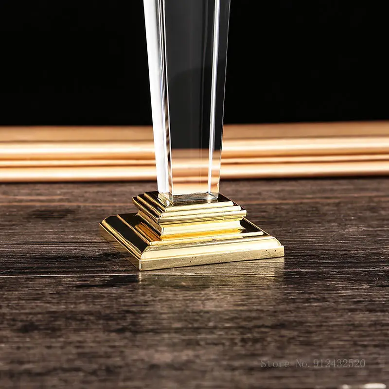 Креативный металлический хрустальный трофей со звездами награды на заказ с