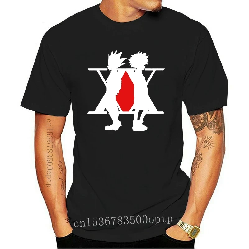 

New 2021 Men T shirt Fashion 2021 Hunter X Hunter Gon Killua Logo Anime Men Tee shirt size S-3XL tee shirt