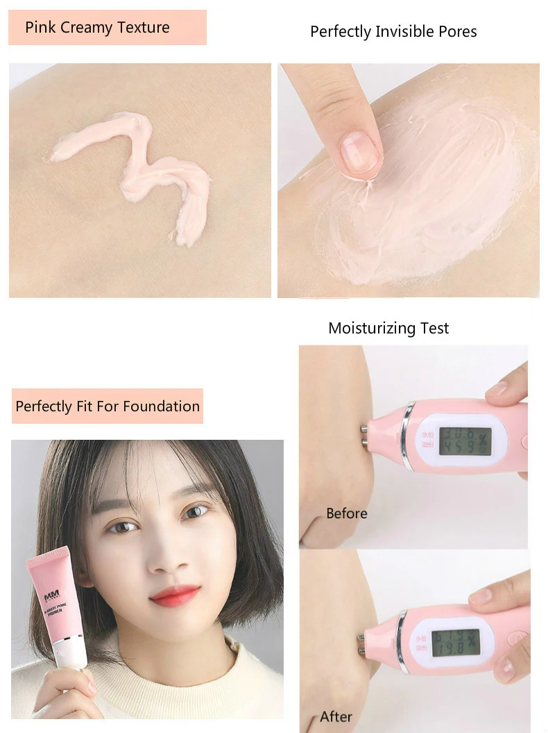 W airfit праймер для осветления лица крем коррекции пор Роза основа новая кожа Корея