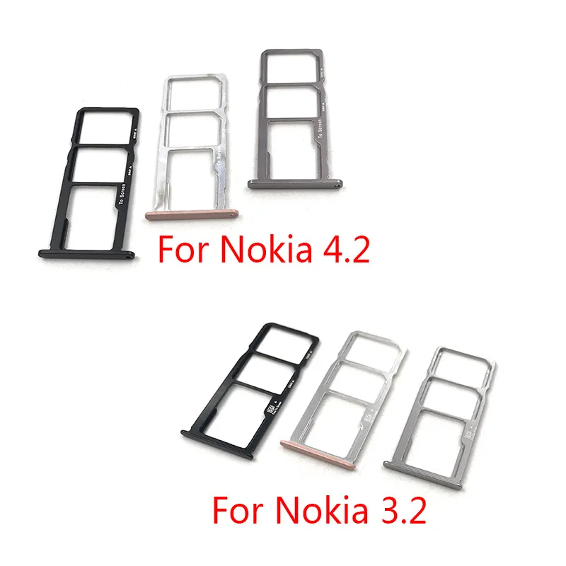 

New SIM tray Sim Card Reader Holder Slot Connector For Nokia 3.2 4.2 SIM Holder Slot Adapter Replacement Parts