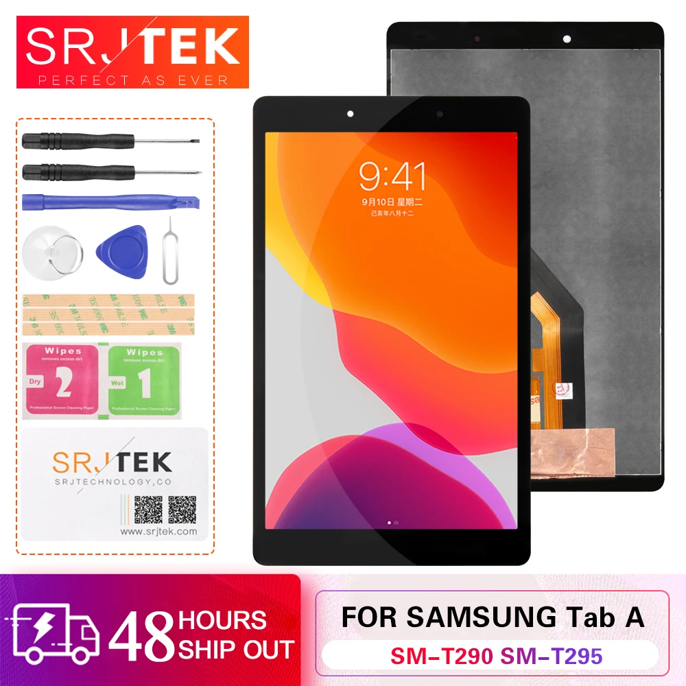 

С ЖК-дисплеем T290 T295 ЖК-дисплей для Samsung Galaxy Tab A 8,0 2019 SM-T290 SM-T295 сенсорный экран дигитайзер ЖК-экран стекло наборы для замены процессора изображ...