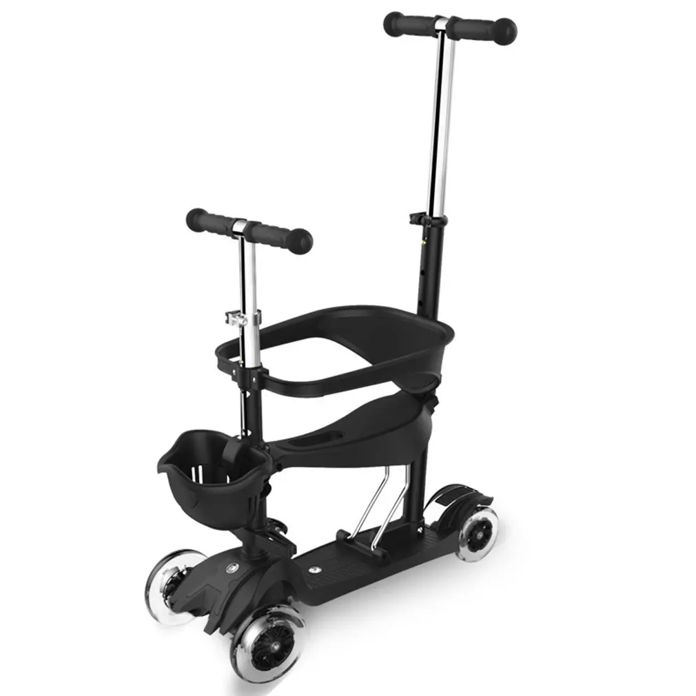 3-в-1 4 колеса скейтборда скутер полное покрытие ограждение с регулируемой