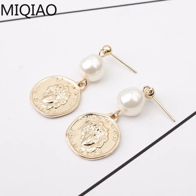 

MIQIAO New exaggerated metal big circle atmospheric disc multi-level fashion retro round boho style hollow ladies earrings