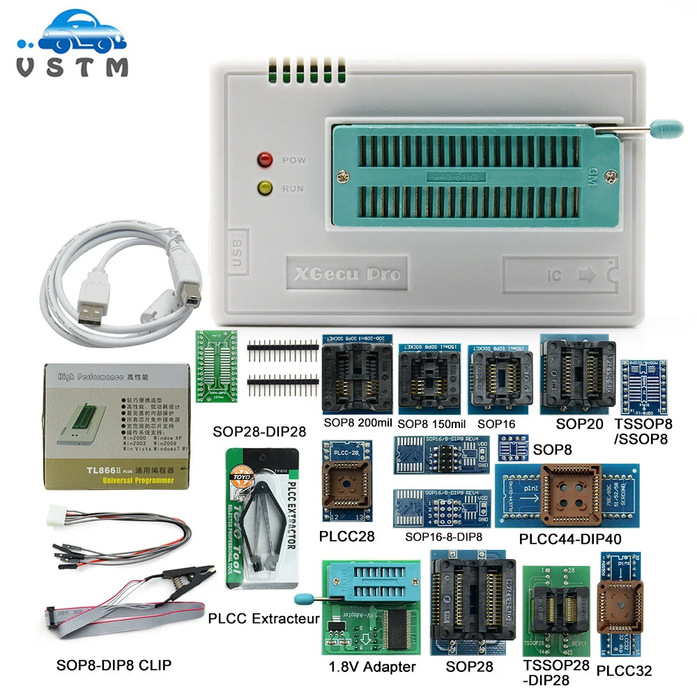2020 Новинка V10.29 TL866II Plus USB Универсальный программатор Minipro Bios Nand flash 24 93 25 mcu с
