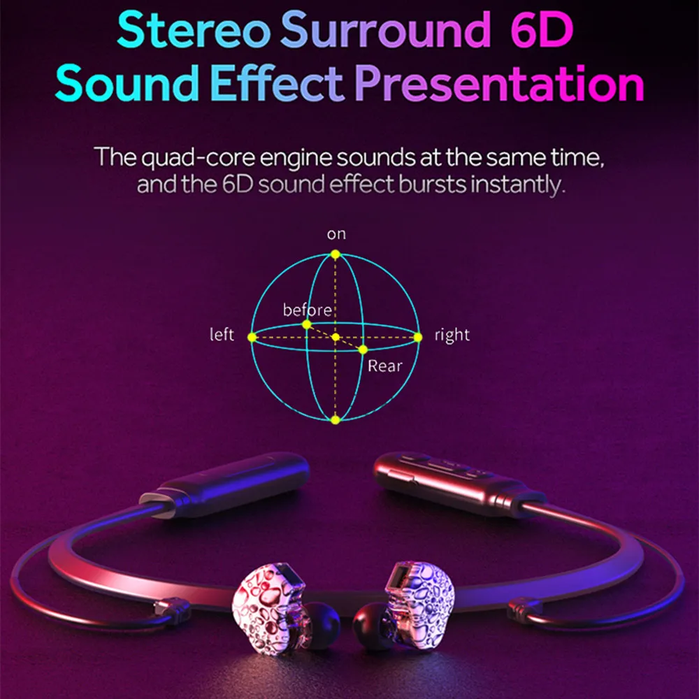 Новинка S3 беспроводные bluetooth наушники 5 0 двойное подвижное кольцо 6D звук сабвуфер