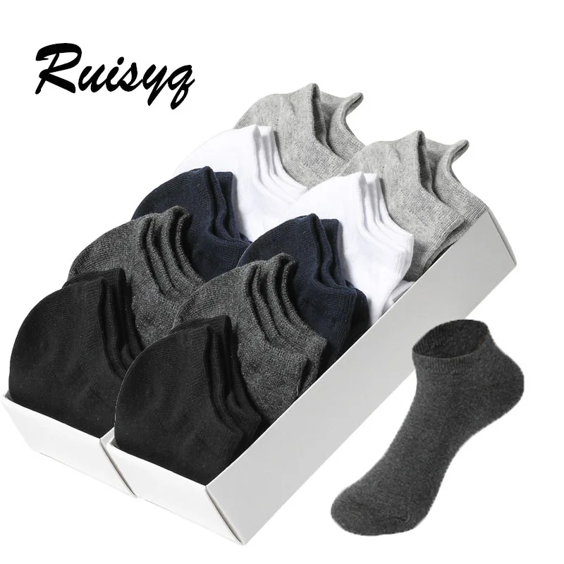 10 pairs of men's boat socks low cut socks sports deodorant solid color boat socks cotton short tube men's socks socks 38-44 men fight color wide stripes help low boat socks cotton socks socks wholesale trade 200n