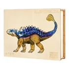 Деревянные головоломки Ankylosaurus с животными, игры для взрослых, деревянные головоломки для детей, развивающие игрушки сделай сам, подарок в оригинальной коробке