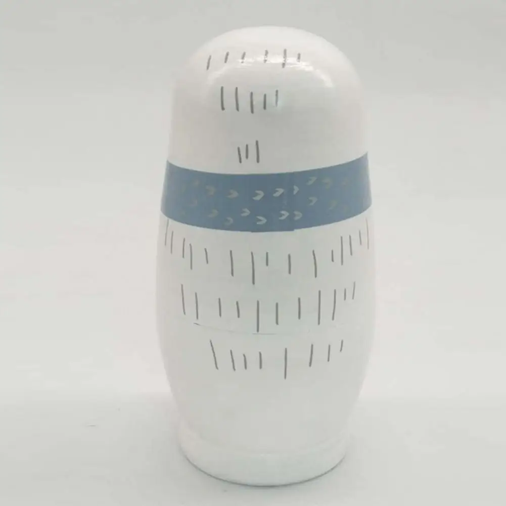 

1 Set 5-layer White Bear Matryoshka Dolls Babushka Craft Display Model Wood Russian Nesting Dolls for Kids Gifts Home Decor