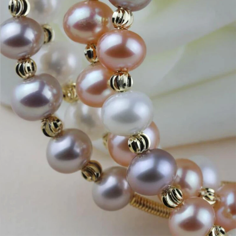 

KUGG 14K Gold Filled Bracelet New Natural Freshwater Pearls Fashion Bracelet Bangle Women Fine Handmade Jewelry Gifts