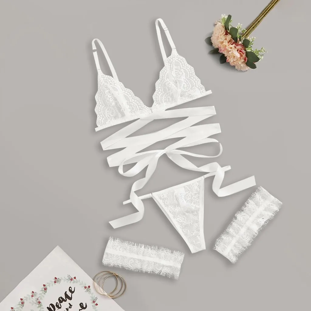 

Sexy Lingerie Women's Underwear Set Erotic Bra Thong Garter Sets Sensual Lingerie Women Sexy Underwear Erotic Lingerie Set