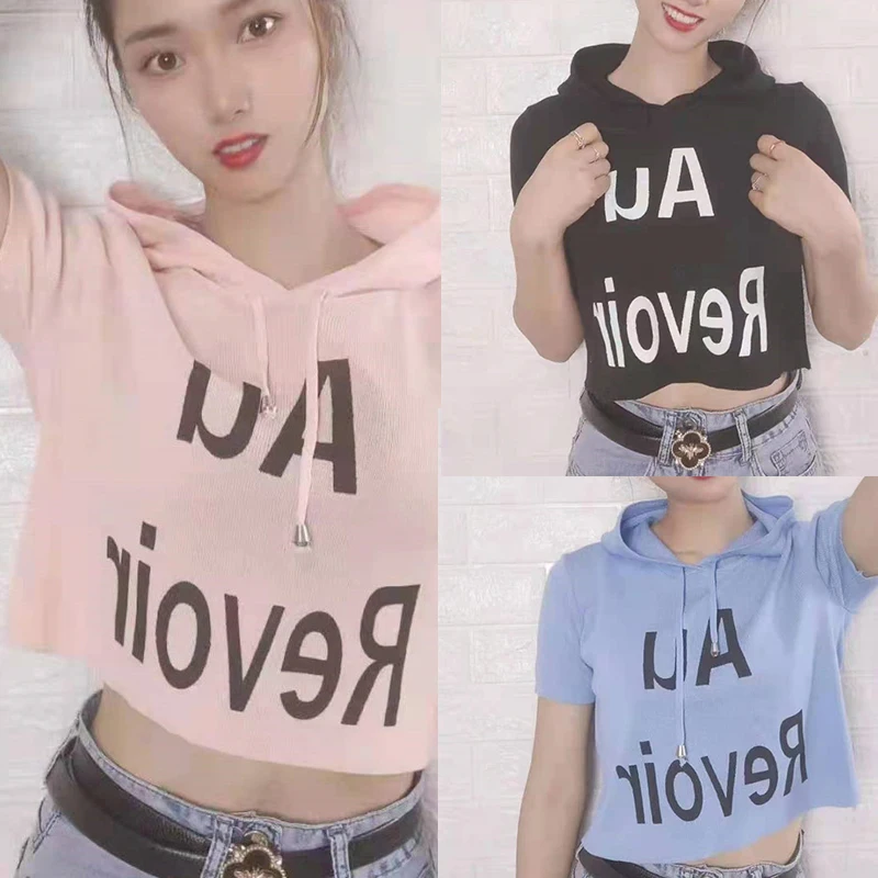 

Толстовки с коротким рукавом, футболка с буквенным принтом, свободные укороченные топы, уличная одежда, простые легкие футболки, топы