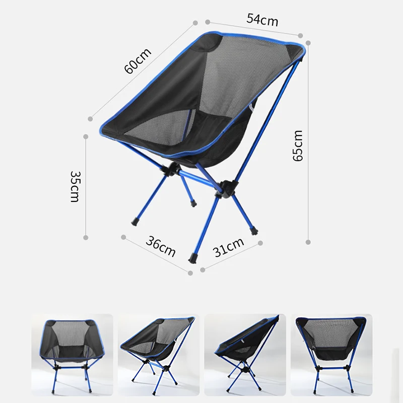

Detachable Portable Folding Moon Chair Outdoor Camping Chairs Beach Fishing Chair Ultralight Garden Hiking Picnic Seat Furniture