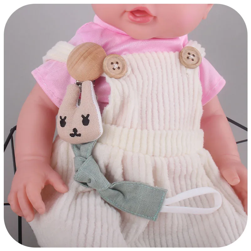 Kissteether Baby Creative Beech Wood Animal Pacifier Anti-Chain Toy Teether New Children&#39s Cute Hand-Woven Rope Gifts | Мать и