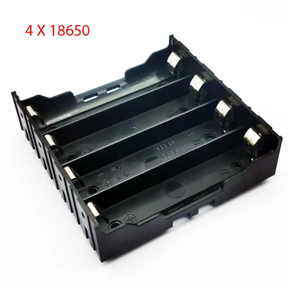 

1Pcs 4 x 18650 Battery Holder Hard Pin Batteries Case Storage Box DIY 4 Slot 4*18650 Rechargeable Battery