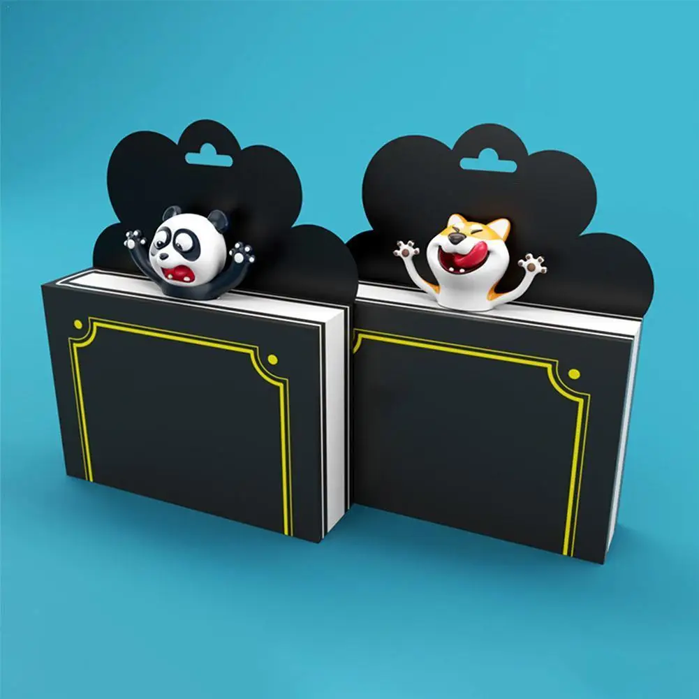 

3D стерео закладка для книги с мультипликационным принтом животных Закладка для книги, оригинальные носочки для детей с милым Закладка-панд...