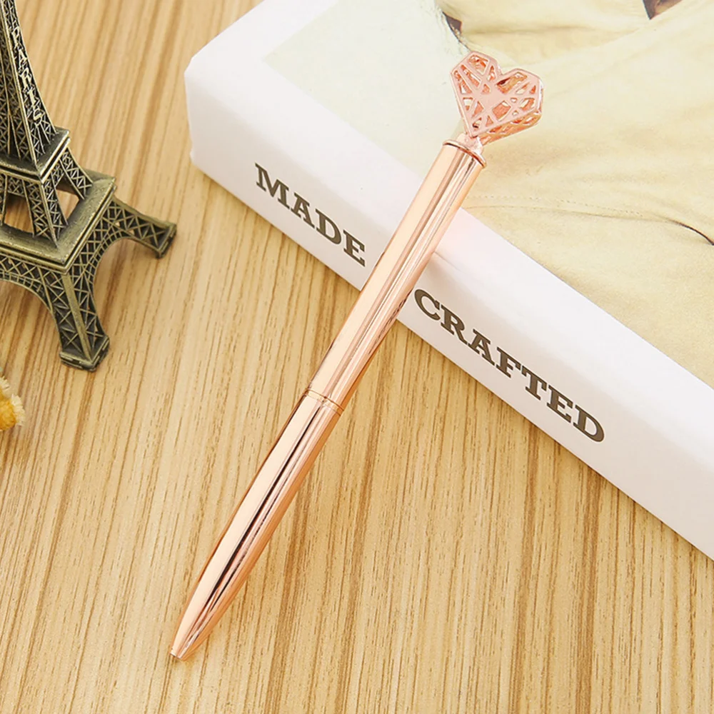 

5pcs Metal Writing Pen Stationery Supply Creative Love Pen Student Ballpoint Pen