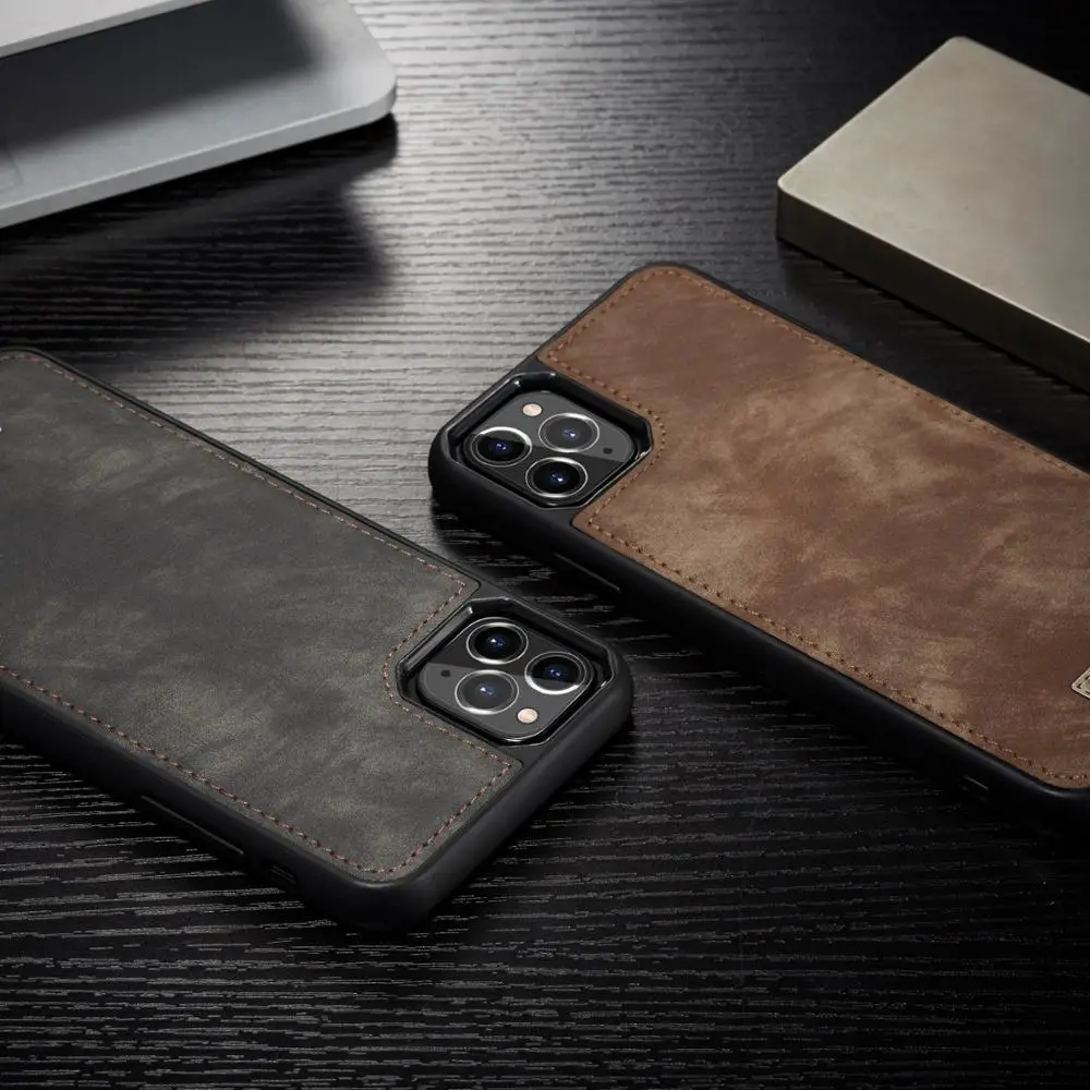 Кожаный чехол кошелек CaseMe в стиле ретро подходит для iphone 11Pro XS XR Max кожаный