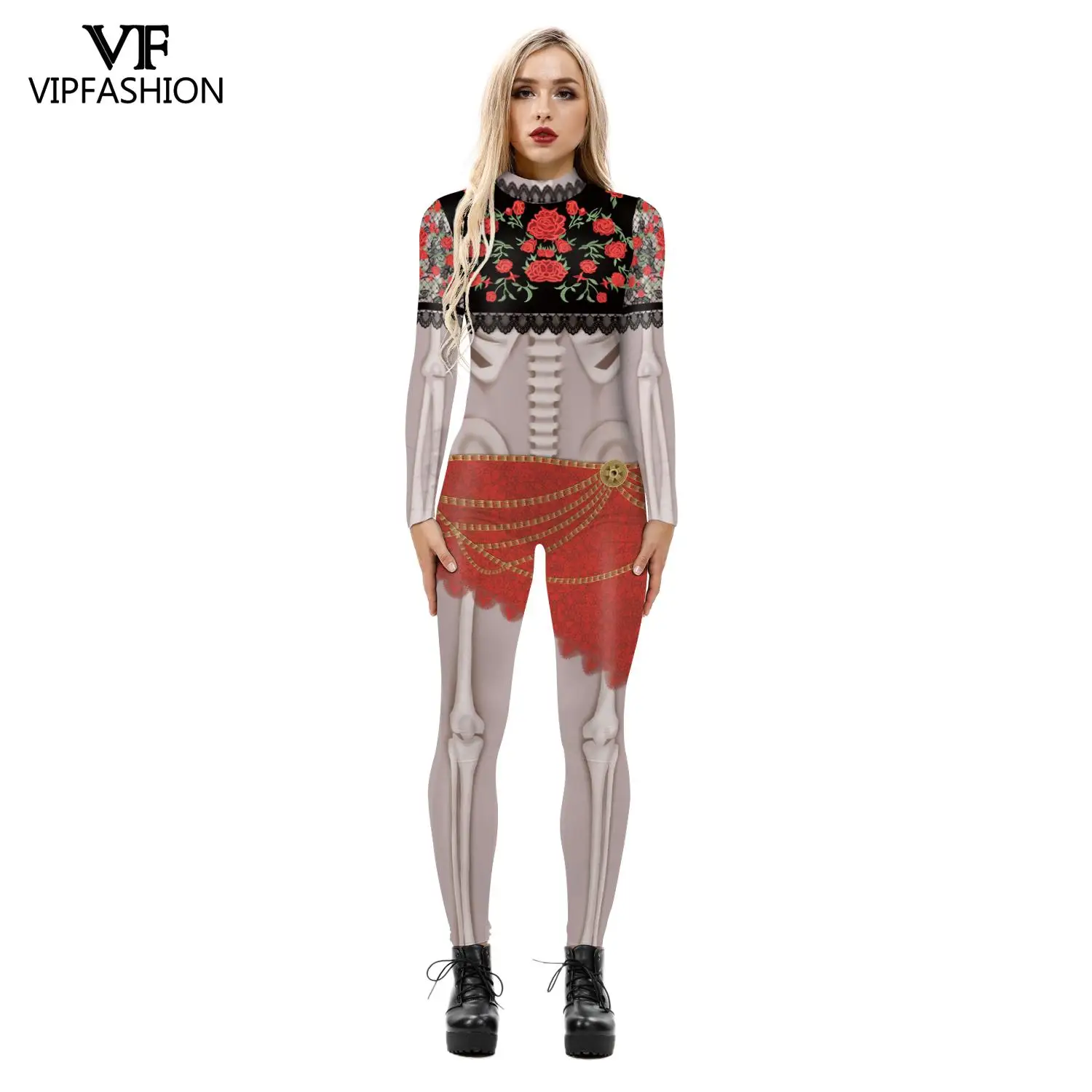 Костюм для косплея женский с 3D принтом модный страшный костюм взрослых в виде