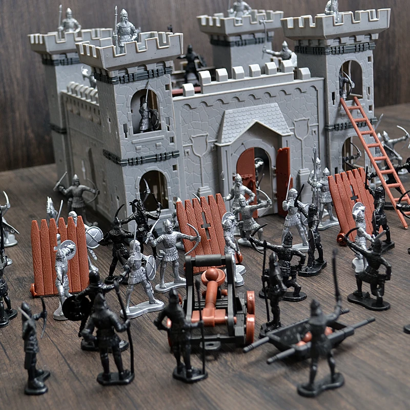 60 шт. римские солдаты Старинные Средневековые строительные куклы экшн-Фигурки