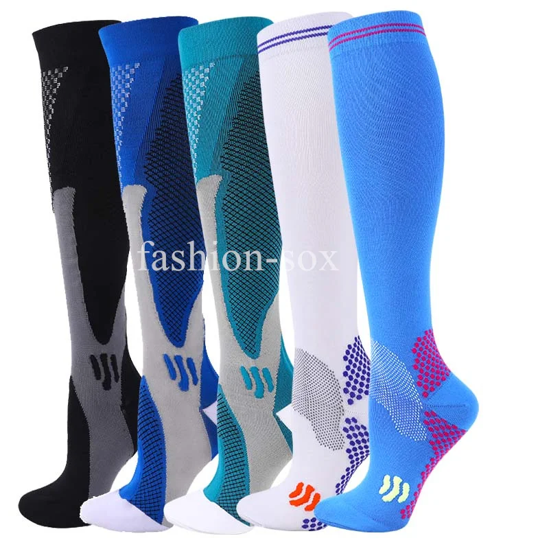 

Носки компрессионные для мужчин и женщин, спортивные для марафона, езды на велосипеде, футбола, 20-30 мм рт. Ст.