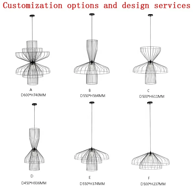 Винтажная промышленная Подвесная лампа с металлическими стержнями люстра в