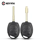Чехол KEYYOU для автомобиля, Сменный Чехол для дистанционного ключа для Ford Focus Mondeo фестиваva Fusion Suit Fiesta ка 3 кнопки Fob FO21HU101 Blade
