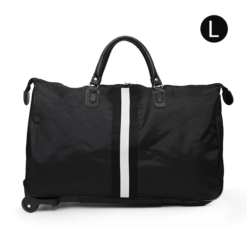Style 1 L Полосатая сумка для переноски, водонепроницаемая нейлоновая сумка-тролли для путешествий, мужские дорожные сумки, складной чемодан с колесами XA225C - Цвет: Style 1 L