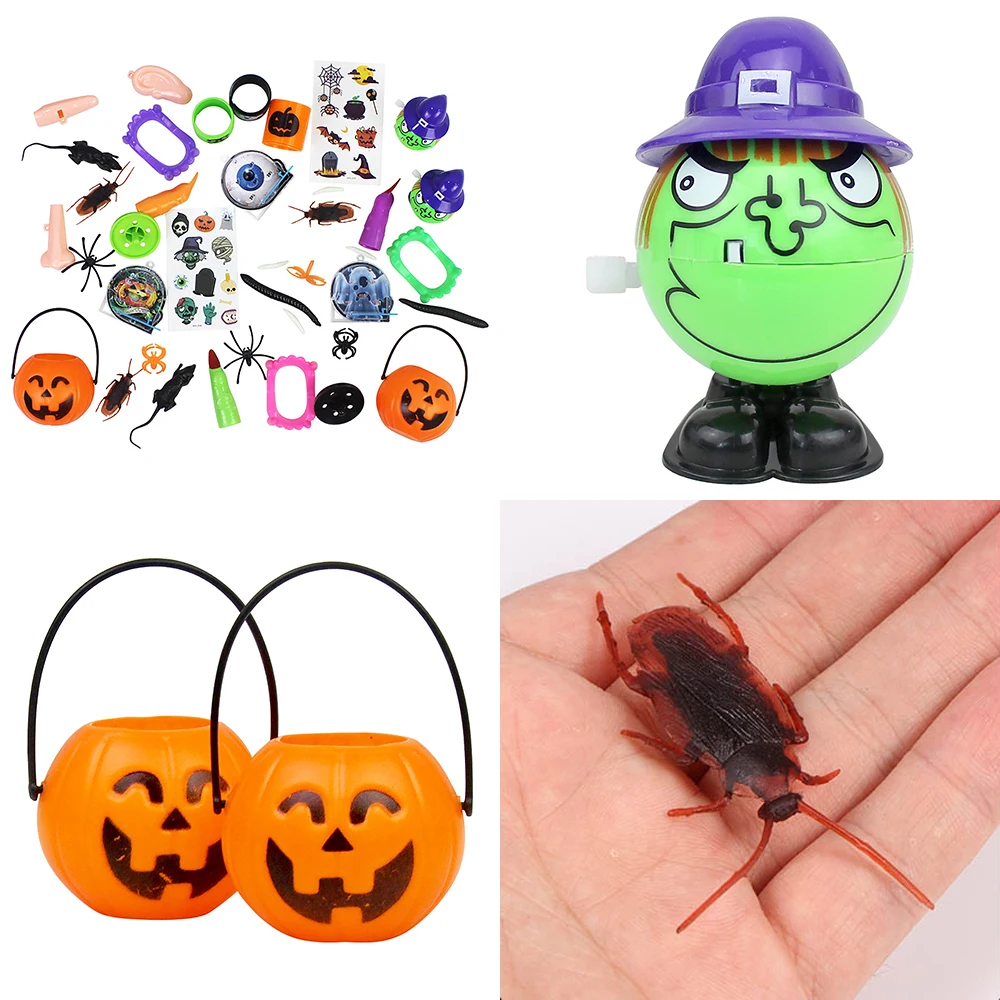 

New Halloween Toy Set 120Pcs/Set Cartoon Kids Gifts Children Playing Games Party Toys Ghost Festival Toy Kits
