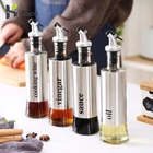 Герметичная стеклянная бутылка для соевого соуса KONCO, из нержавеющей стали, дозатор для хранения соевого соуса масло с уксусом, кухонные гаджеты