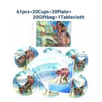 disney moana theme cartoon birthday party disposable tableware decorations kids baby shower cup plate gift bag party supplies