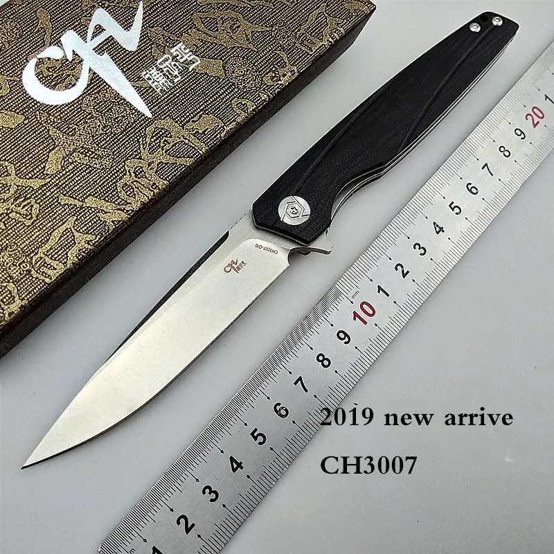 CH3007-BLACK CH3504 складной нож G10 Ручка D2 Лезвие Керамический шариковый подшипник Открытый походный Нож охотничий туризм Рыбалка EDC ручной инструмент подарок - Цвет: CH3007-BLACK