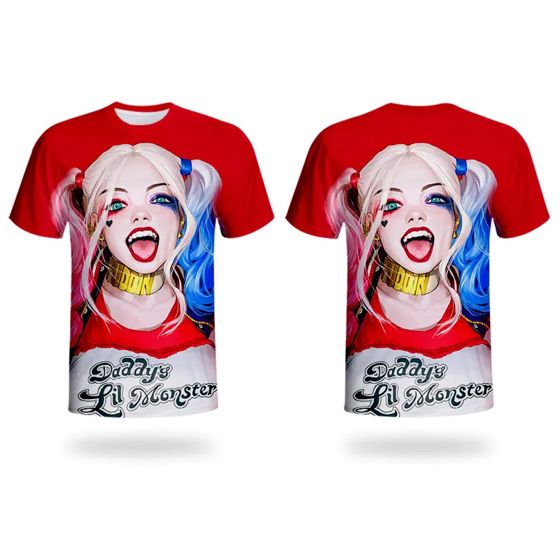 Футболка Harley Quinn WHOSONG с объемным рисунком Классическая мужская футболка коротким