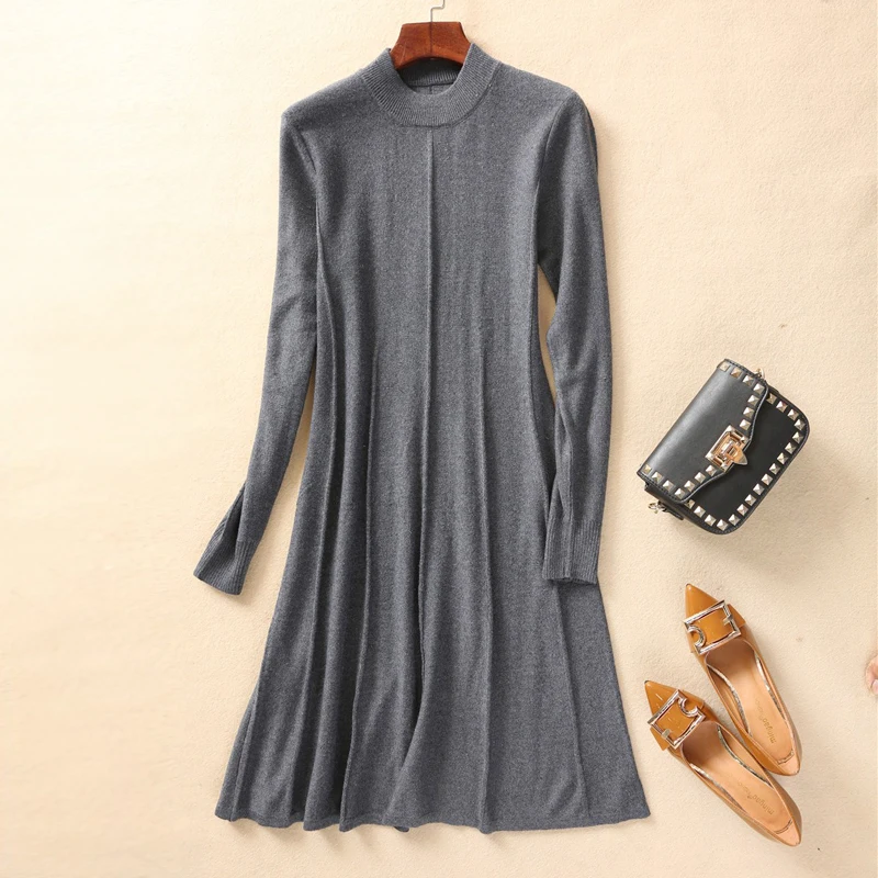 Женский свитер с высоким круглым вырезом ALKMENE длинная юбка свободного кроя