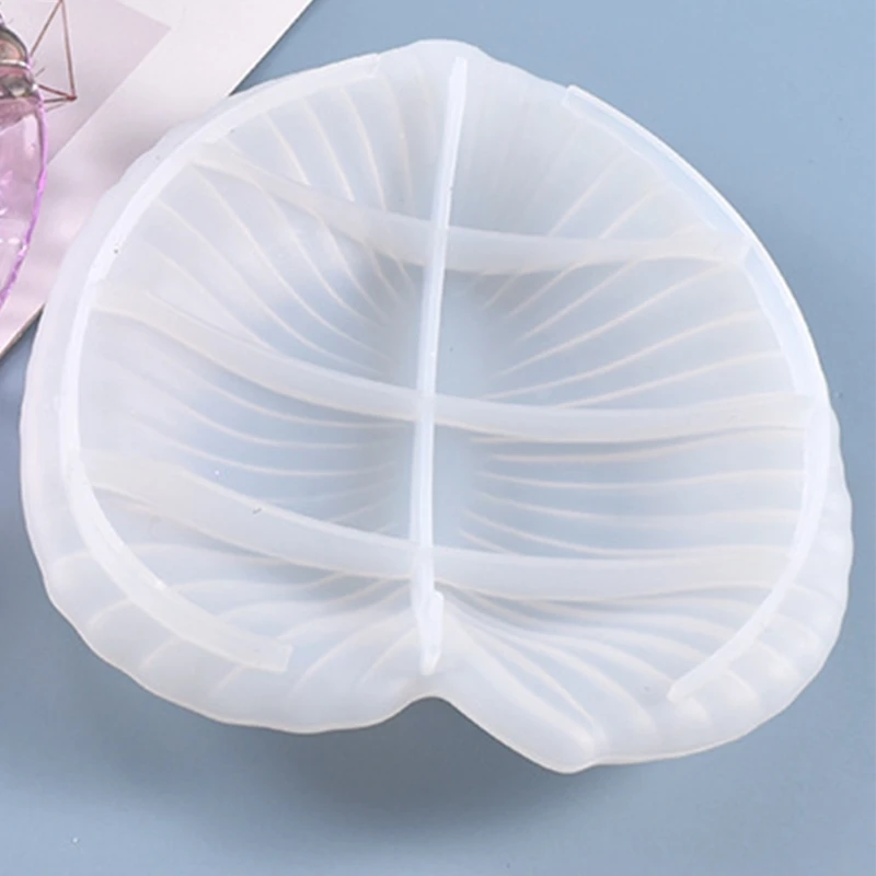 

Crystal Epoxy Resin Mold Heart-shaped Leaf Fruit Storage Tray Silicone Mould