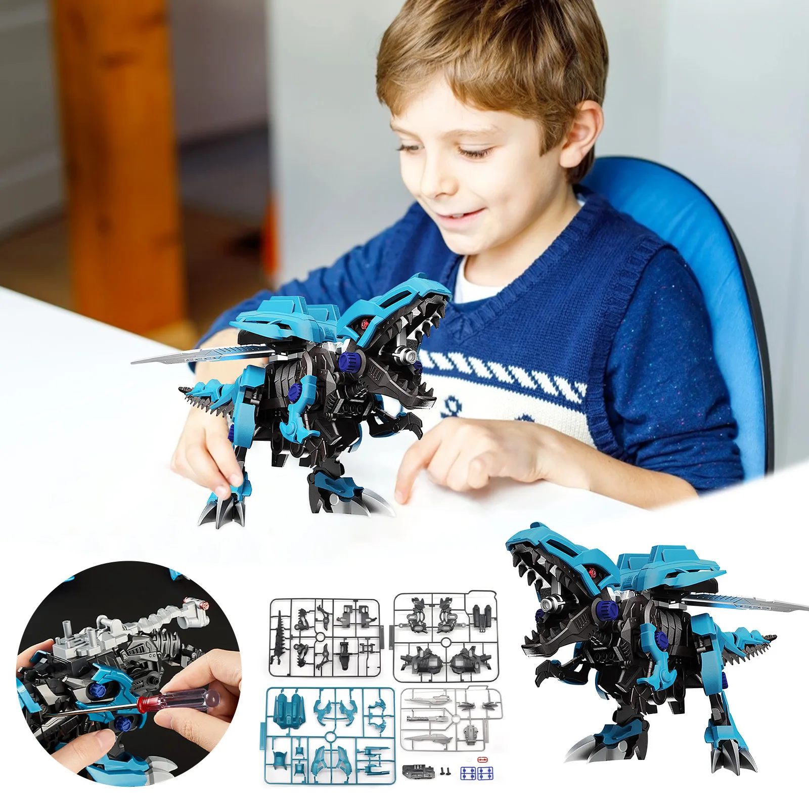 Набор для сборки стеблей динозавров Детский конструктор креативное мышление