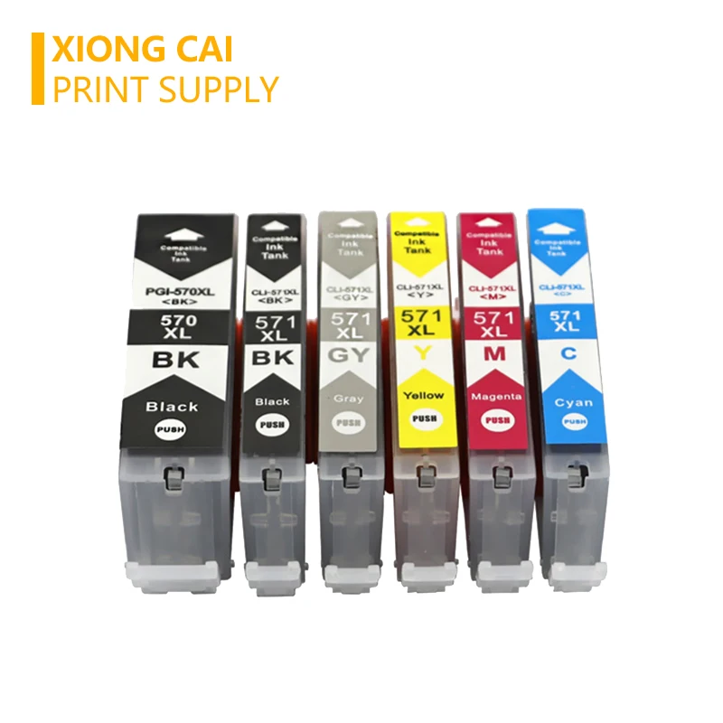 Совместимый чернильный картридж PGI570 PGI 570 CLI 571 для Canon PIXMA MG5750 MG5751 MG5753 MG6850 MG6851 MG6852