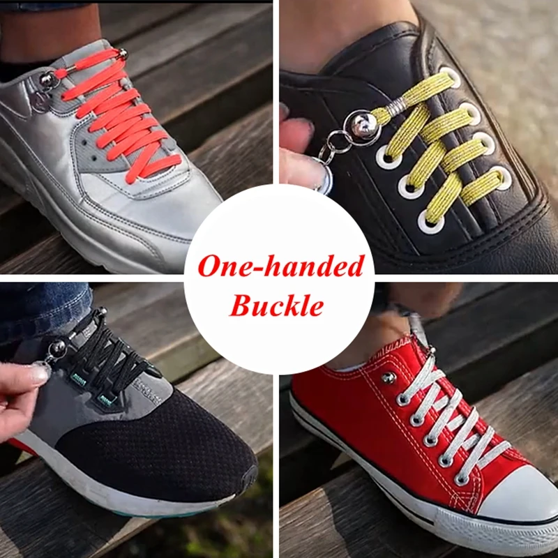 1 Pair No Tie Shoe Laces For Chidren And Adults Quick One Hand Shoelaces For Kids And Adult Sneakers Quick Lazy Shoelace